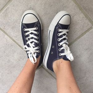 Blue Chuck Taylor All Star Converse shoes